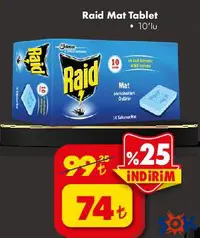 RAİD MAT TABLET 10'LU